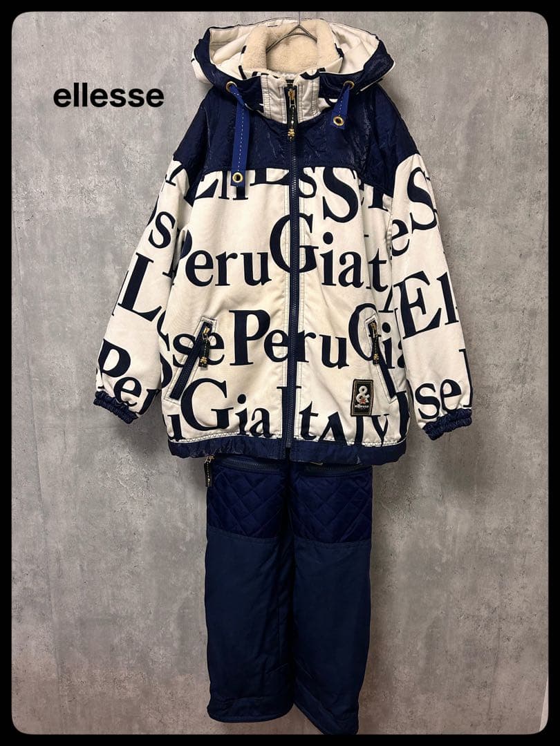 ★ ellesse ITALY スキーウェア　セットアップ　上下セット ellesse - スキーウェア セットアップ エレッセ メンズ 派手 マルチ