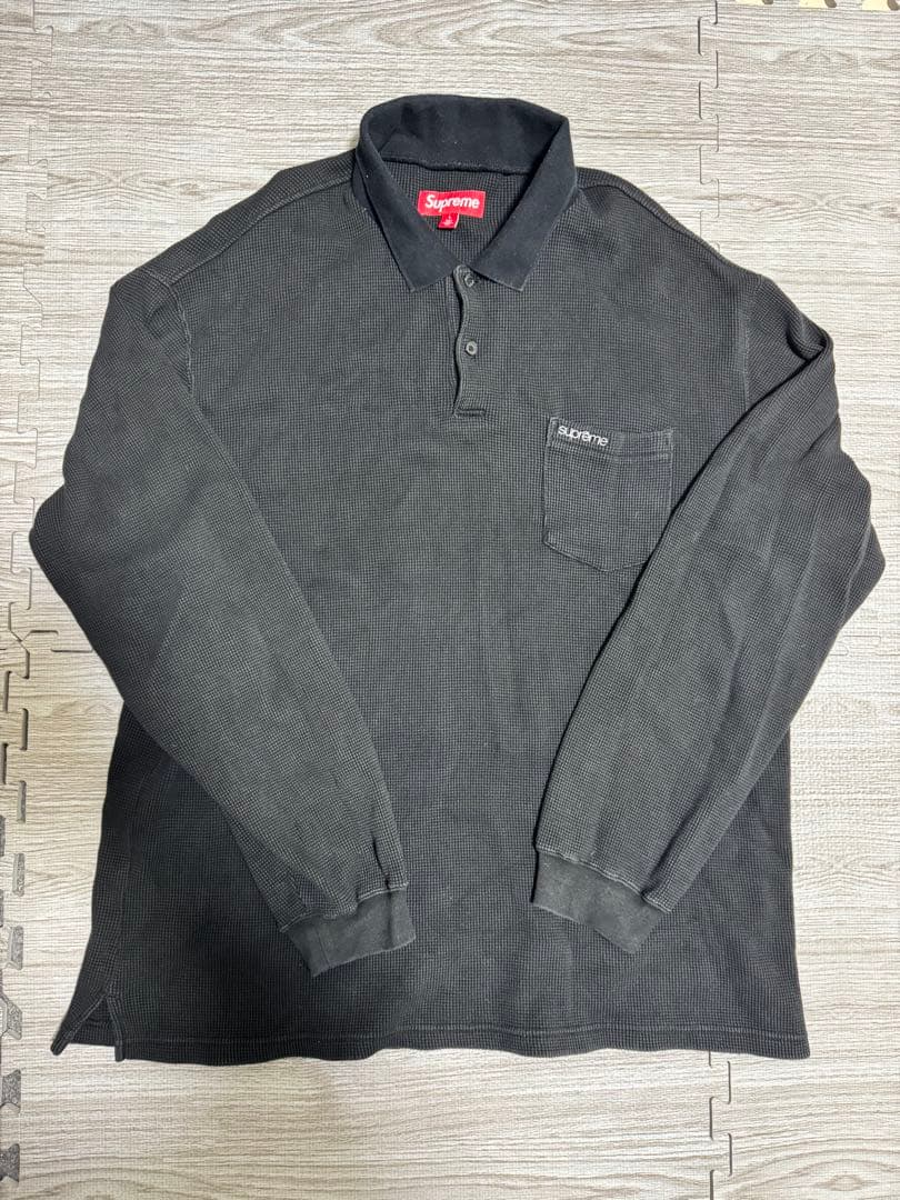 supreme サーマルポロ　Lサイズ　ブラック　23fw Thermal L/S Polo | Supreme 23fw