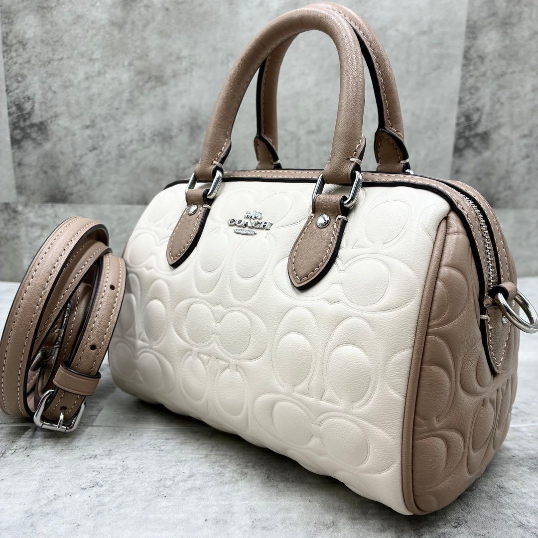 極美品✨コーチ　 ミニローアン　クロスボディバッグ　2way シグネチャーレザー nk6401-01_1.jpg