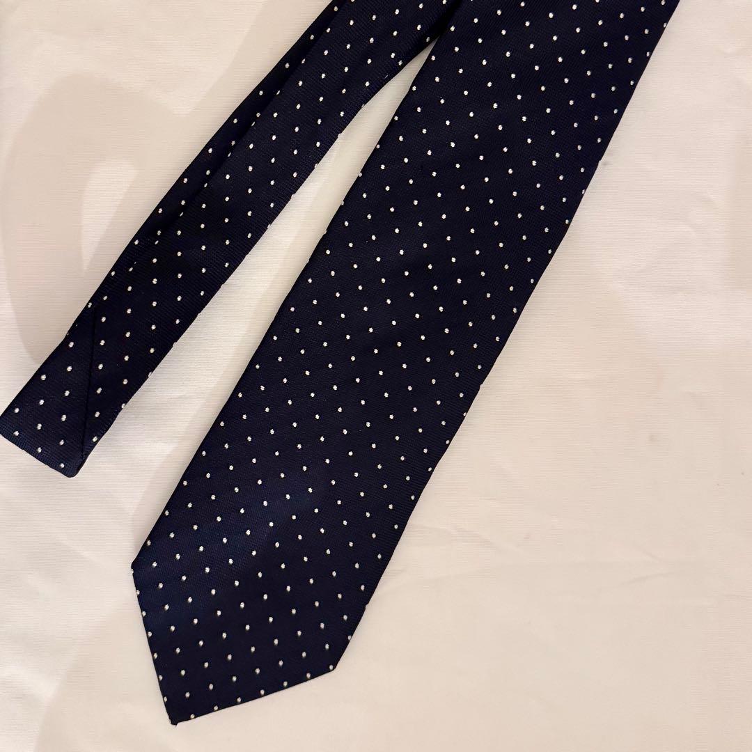 希少 Drake's ドレイクス ネイビー ドット柄 ネクタイ - メルカリ