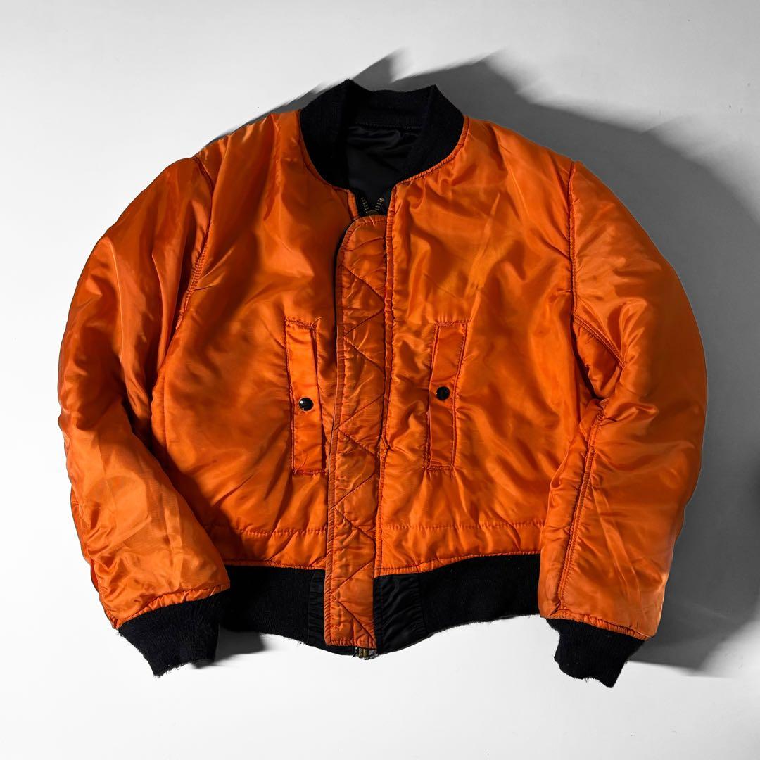 80s 初期モデル USA製 ALPHA MA-1 ジャケット ブラック S - メルカリ