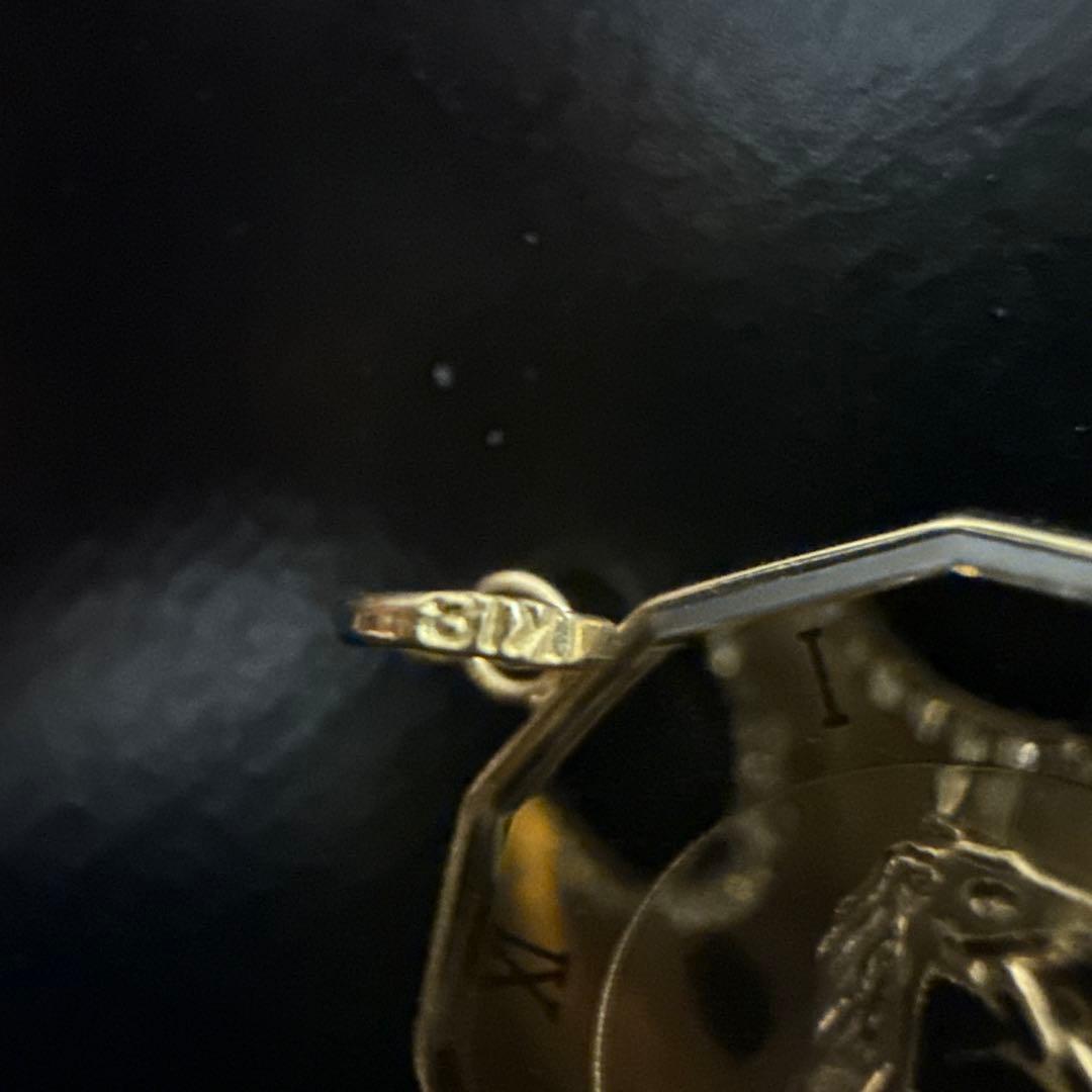 K18YGイルジョン/馬リバーシブルペンダントトップ ユニセックス 新品