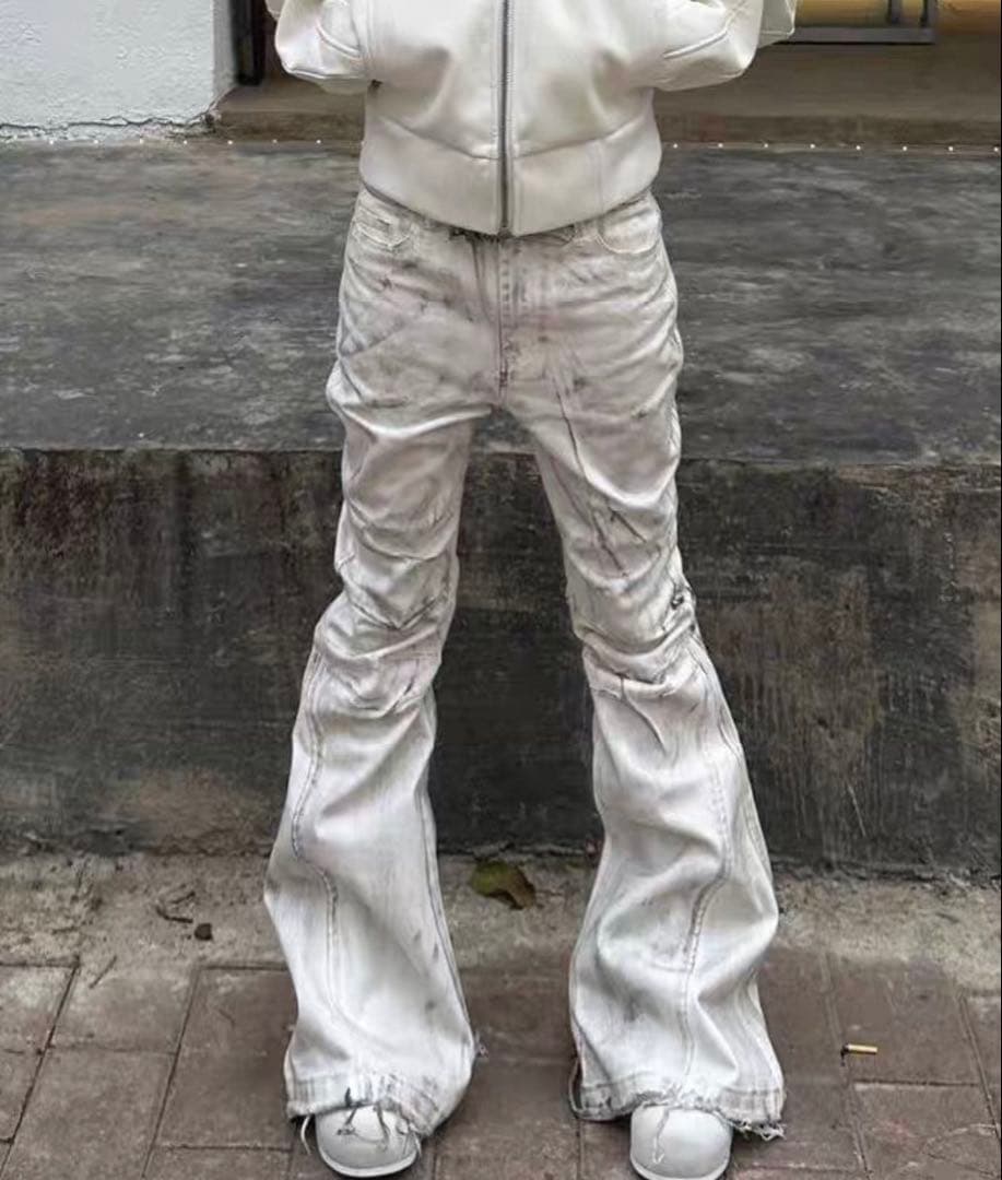 ホワイト フレアデニム y2k opium エディ期 ホワイト フレアデニム y2k opium エディ期 即配送 - メルカリ