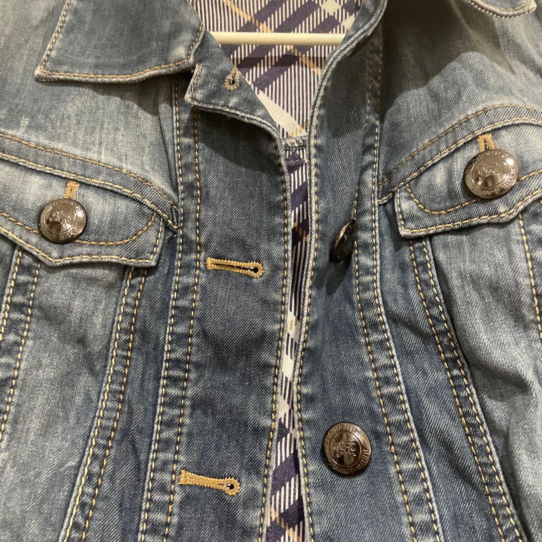 バーバリーブルーレーベル デニムジャケット チェック柄裏地 38 - メルカリ