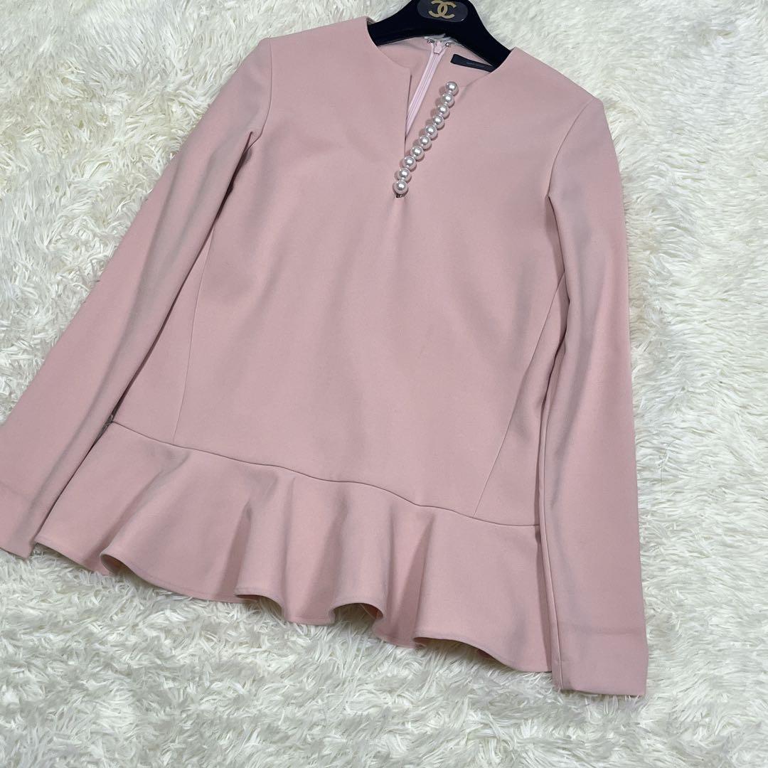 美品】ヨーコチャン YOKOCHAN ペプラム パールブラウス - メルカリ