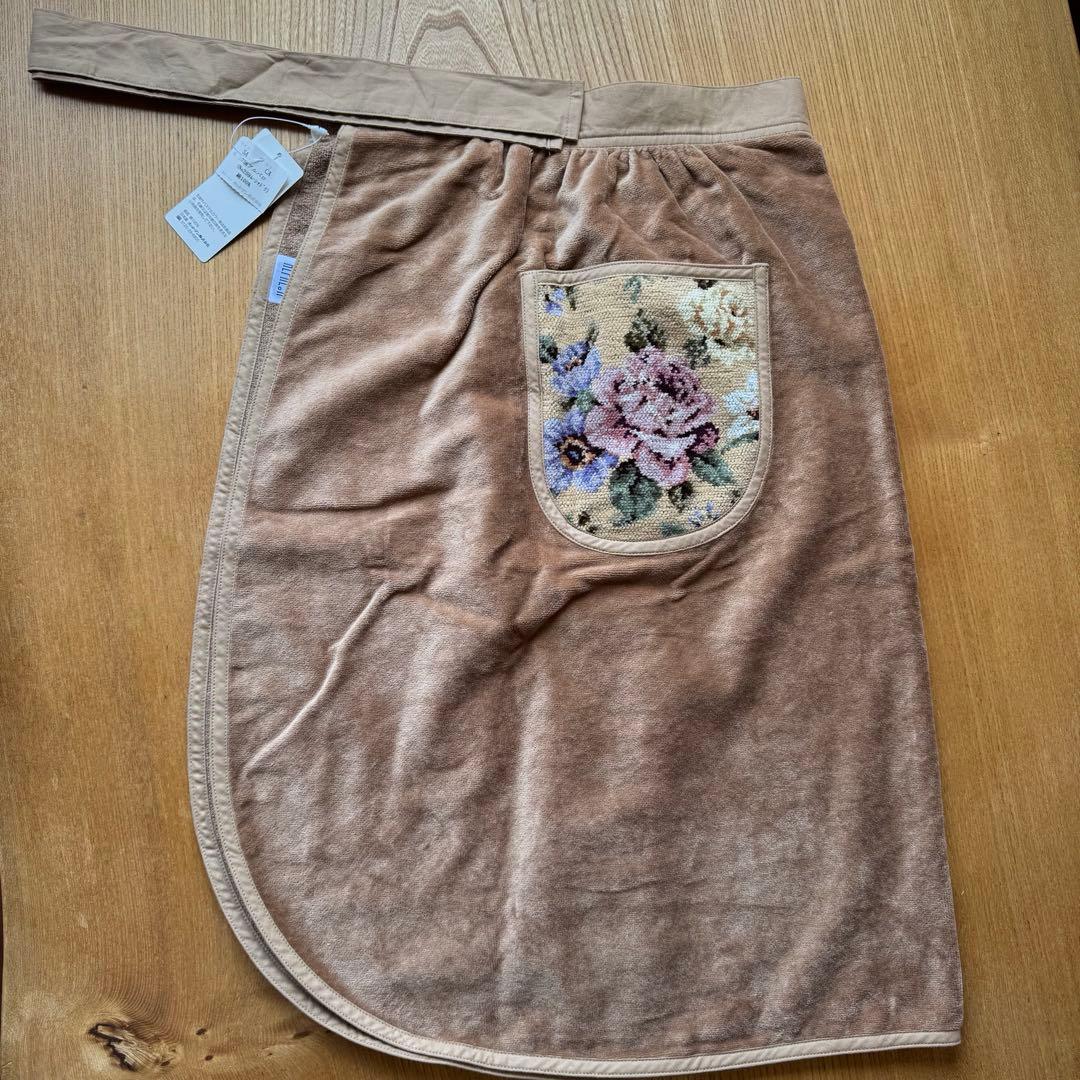 新品未使用】Hotman ホットマン サロンエプロン ローズ柄 シェニール織