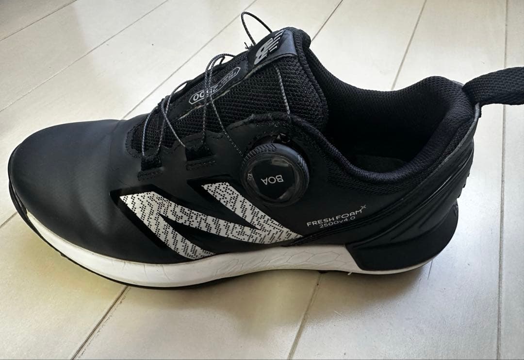 new balance ゴルフシューズ スパイクレス 23.5cm BOA 黒