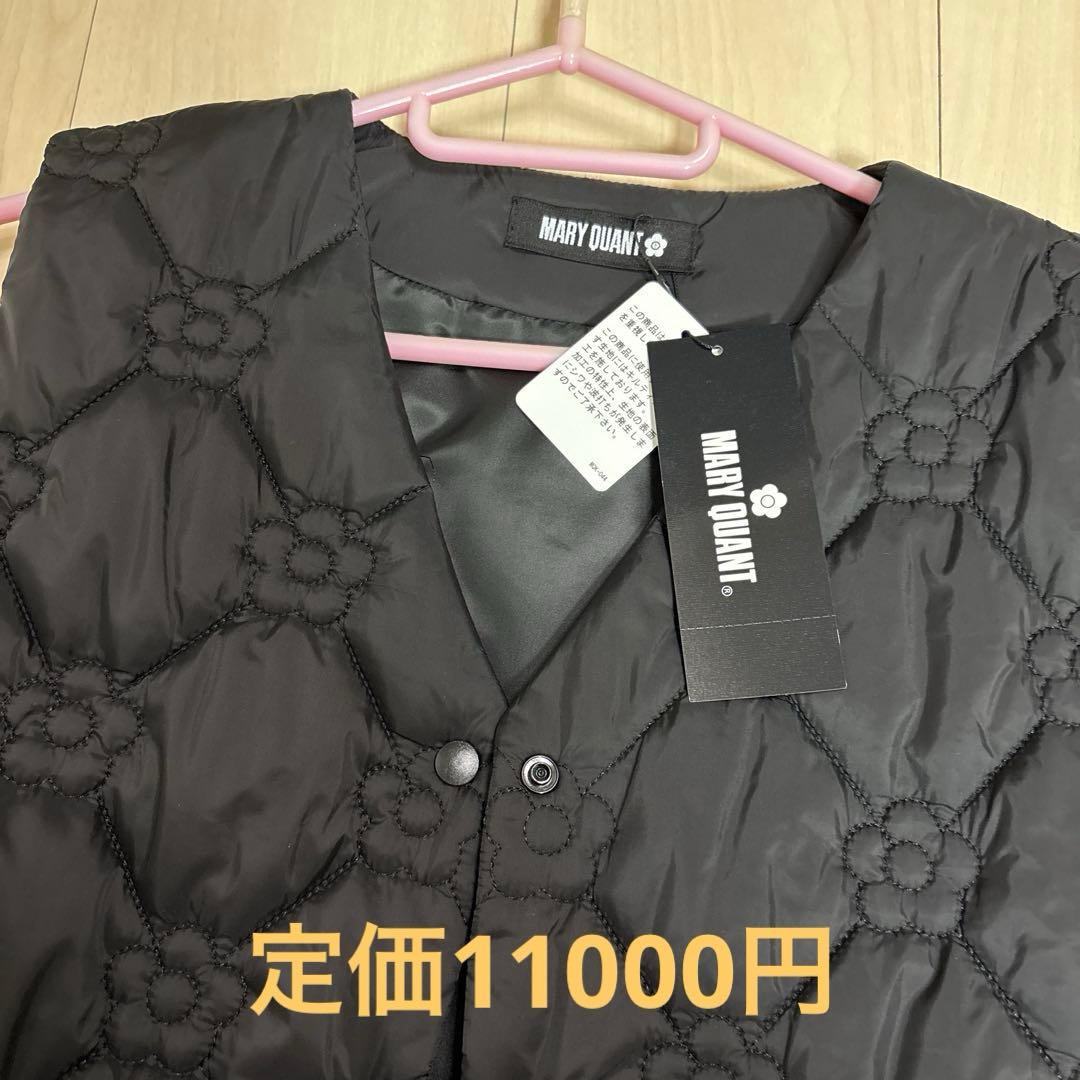マリークワント デイジー柄キルティングベスト☆ブラック☆ - メルカリ