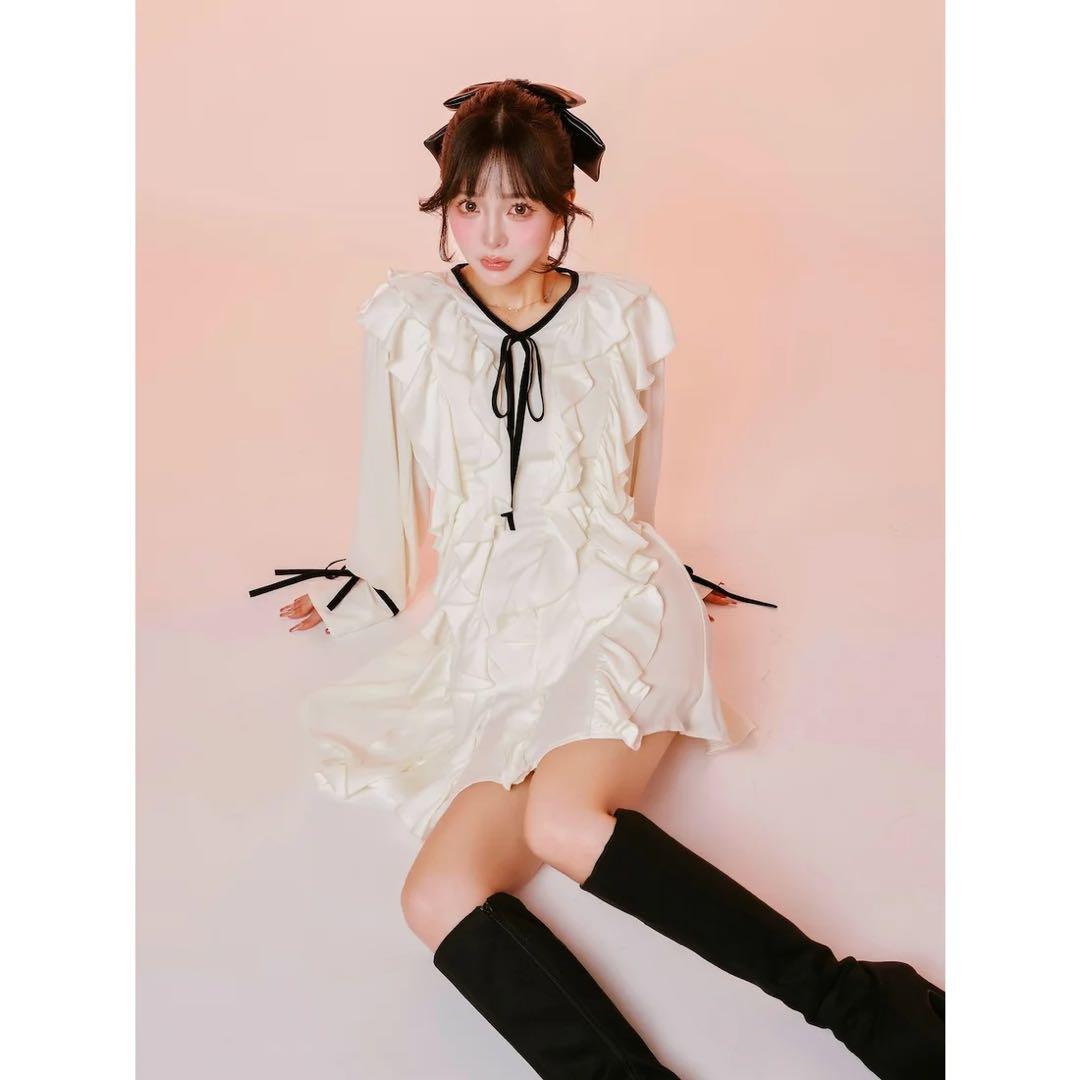 タイムセール】Darich ダーリッチ ダブルフリルミニワンピース - メルカリ