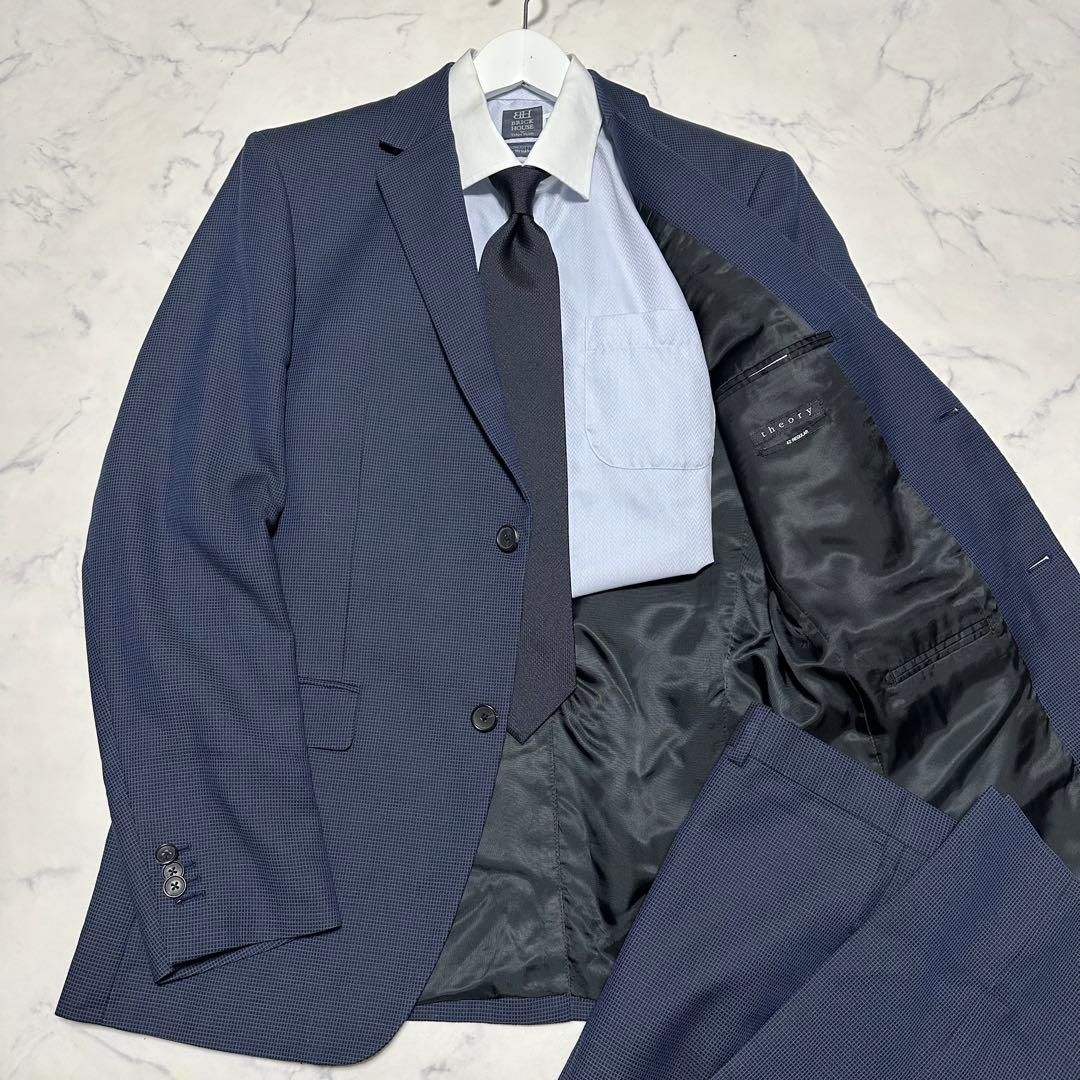 未使用級美品 セオリーtheory セットアップスーツ ネイビー サイズ42