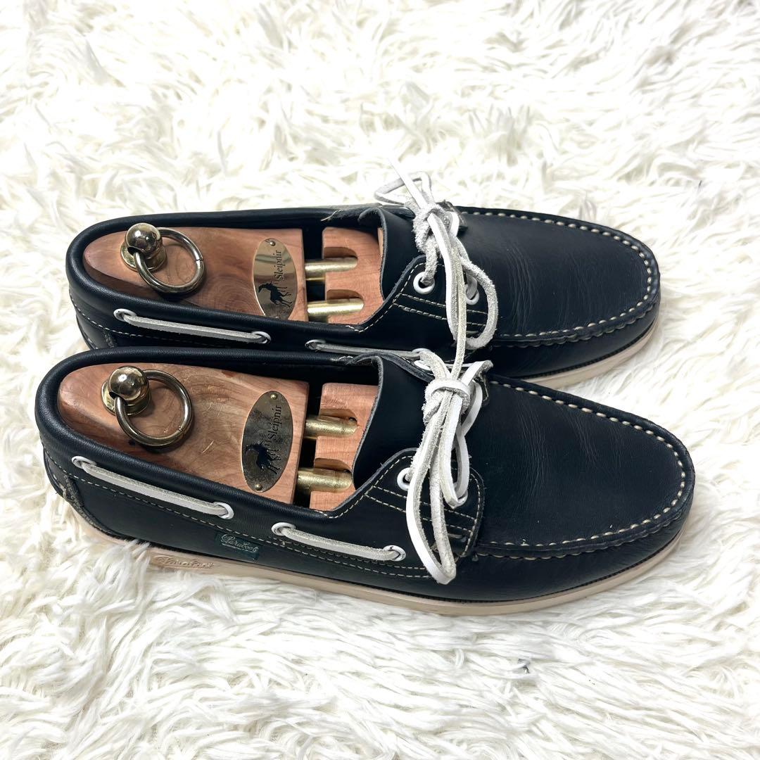 【美品】 パラブーツ デッキシューズ BARTH ネイビー 25.5cm