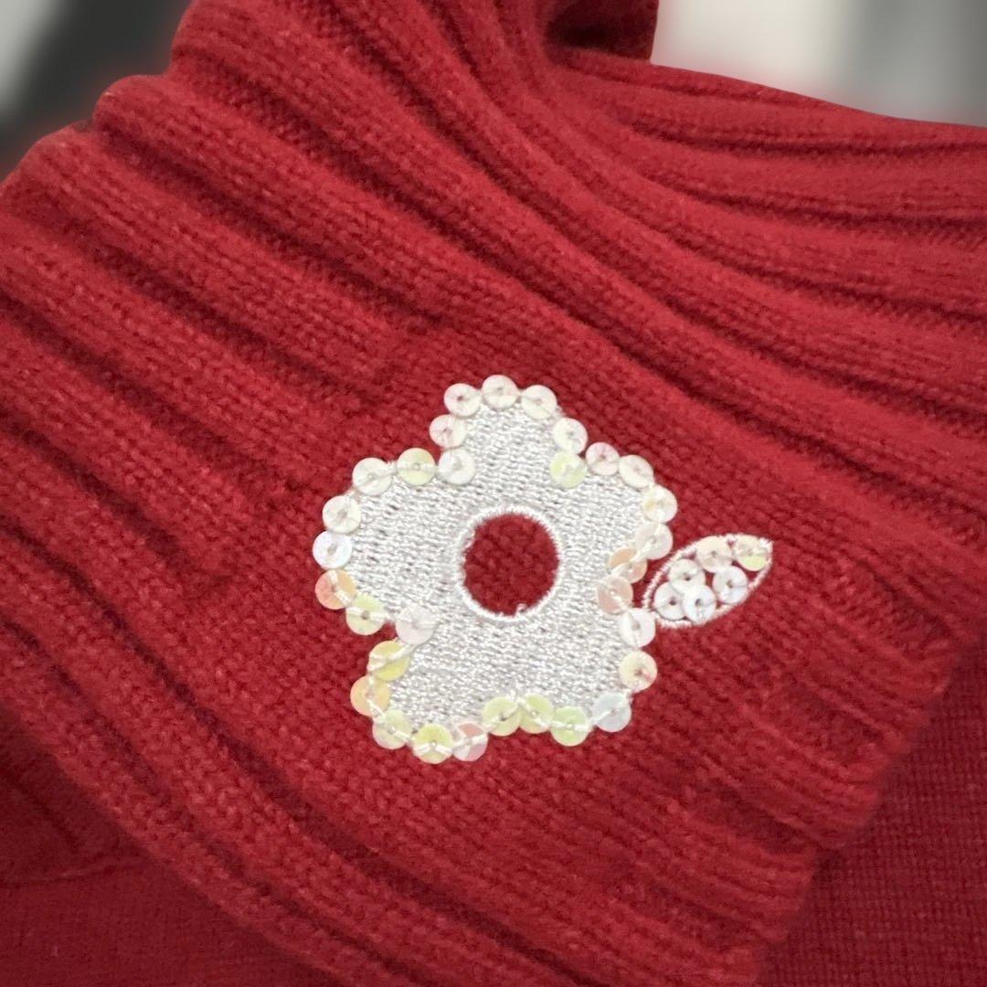 M'S GRACY 赤色リブ襟ニットセーター - メルカリ