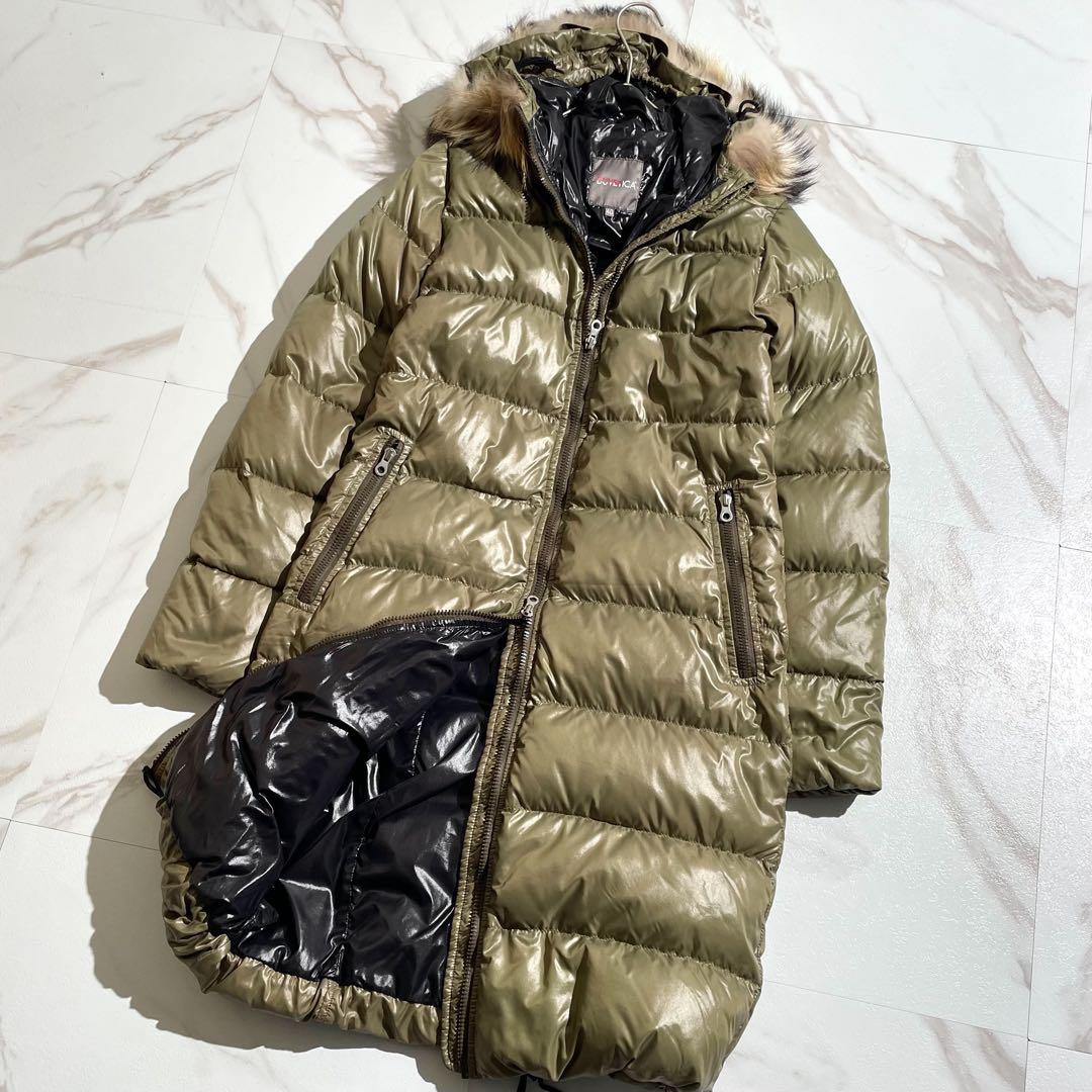 【美品✨】DUVETICA ダウンコート Alia ラクーンファー カーキ 40 DUVETICA ダウンコート Alia ラクーンファー カーキ 40 - メルカリ