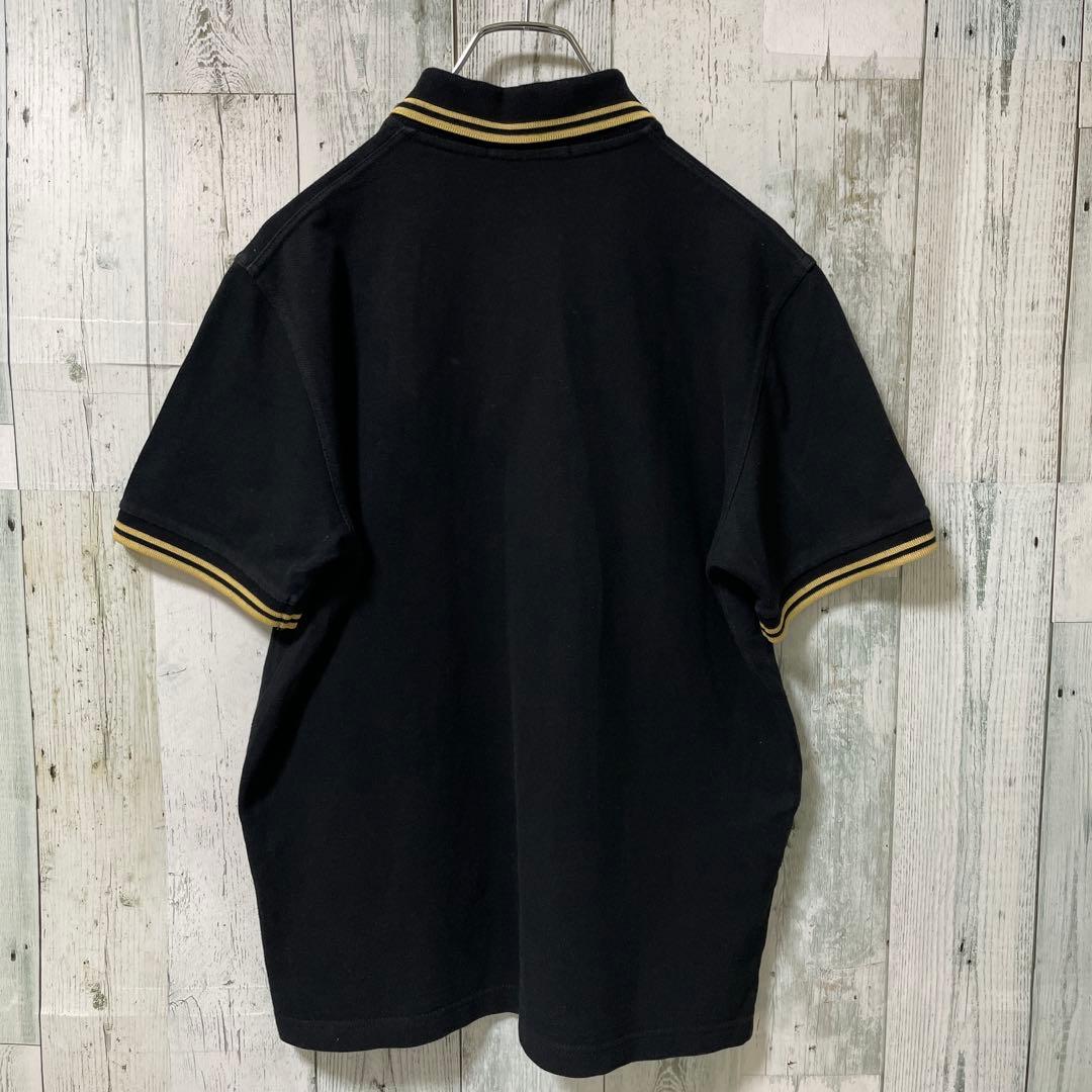 M12 英国製 フレッドペリー ポロシャツ 半袖 40 L 黒 金 - メルカリ