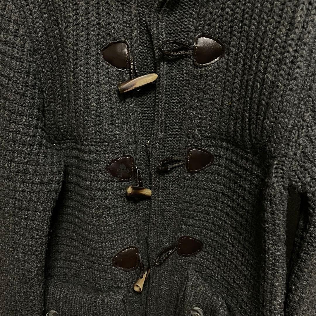 BARK バーク ニット ダッフルコート S グレー - メルカリ