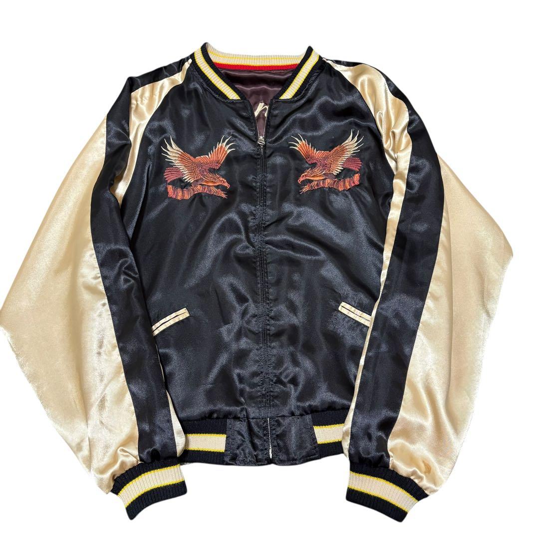 希少 archive ヴィンテージ スカジャン 虎鷹刺繍 reversibleの通販はau