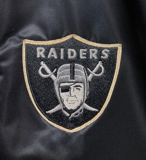 USA製NFL RAIDERS/レイダースChalklineサテンスタジャン黒M - メルカリ