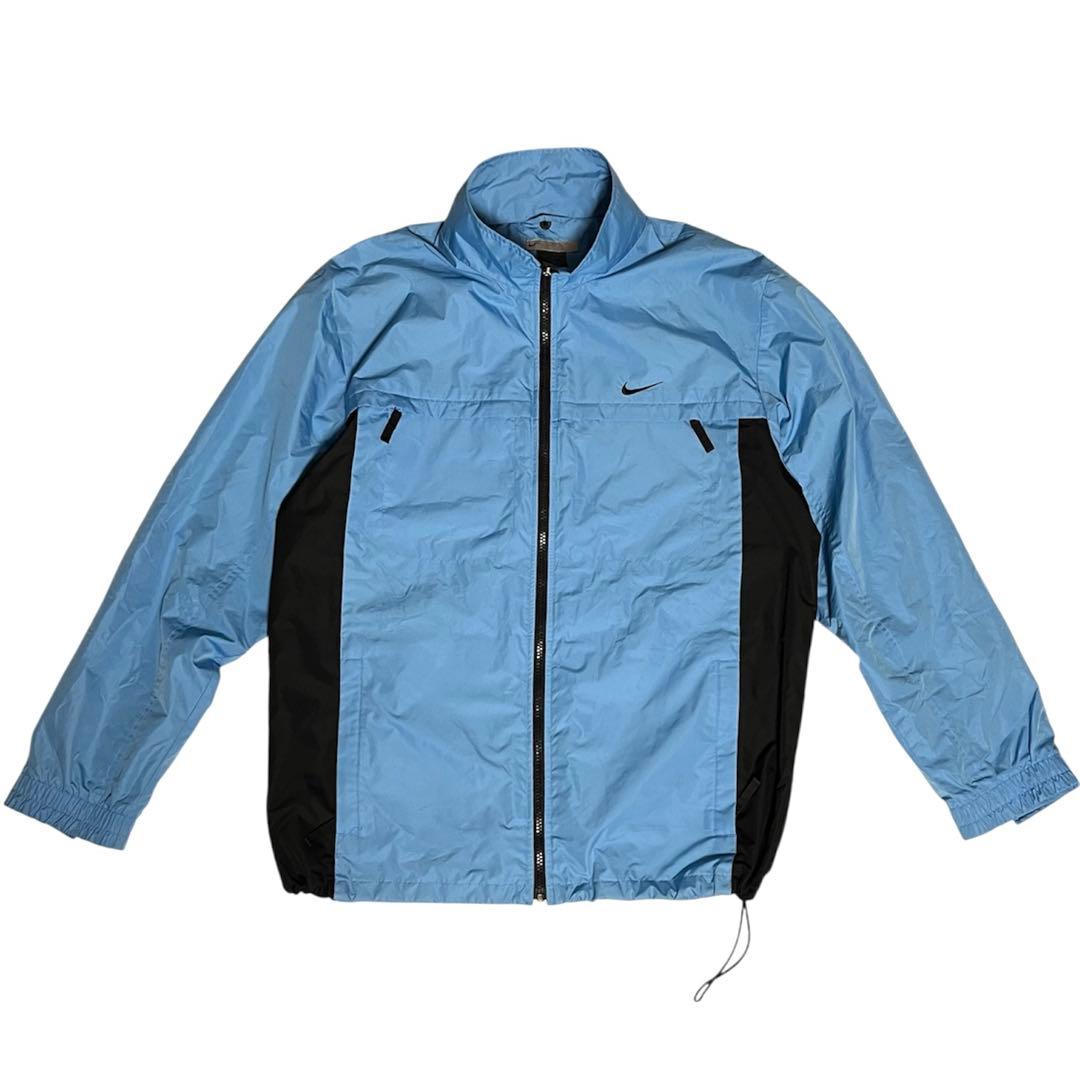 00s NIKE ナイロンジャケット 刺繍ロゴ y2k CLIMA-FIT 水色 - メルカリ