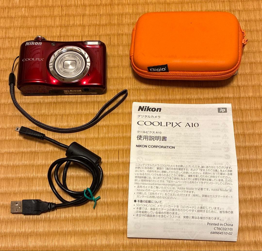 『おと』Nikon COOLPIX A10 デジカメ デジタルカメラ 楽天市場】【中古】Nikon デジタルカメラ COOLPIX A10 レッド 光学5倍