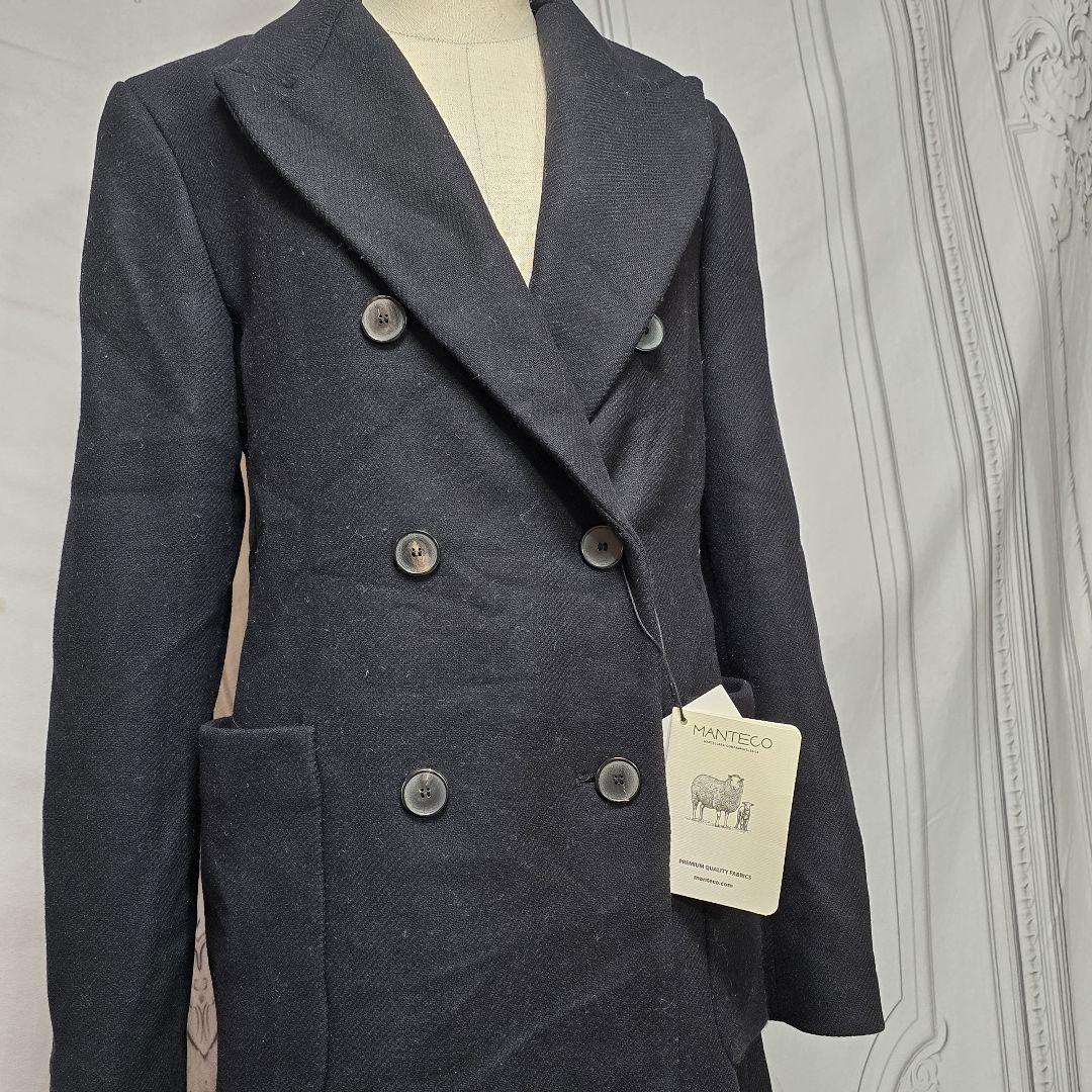 タグ付き】ZARAザラ MANTECO ダブル ロングコート 黒 マンテコ - メルカリ