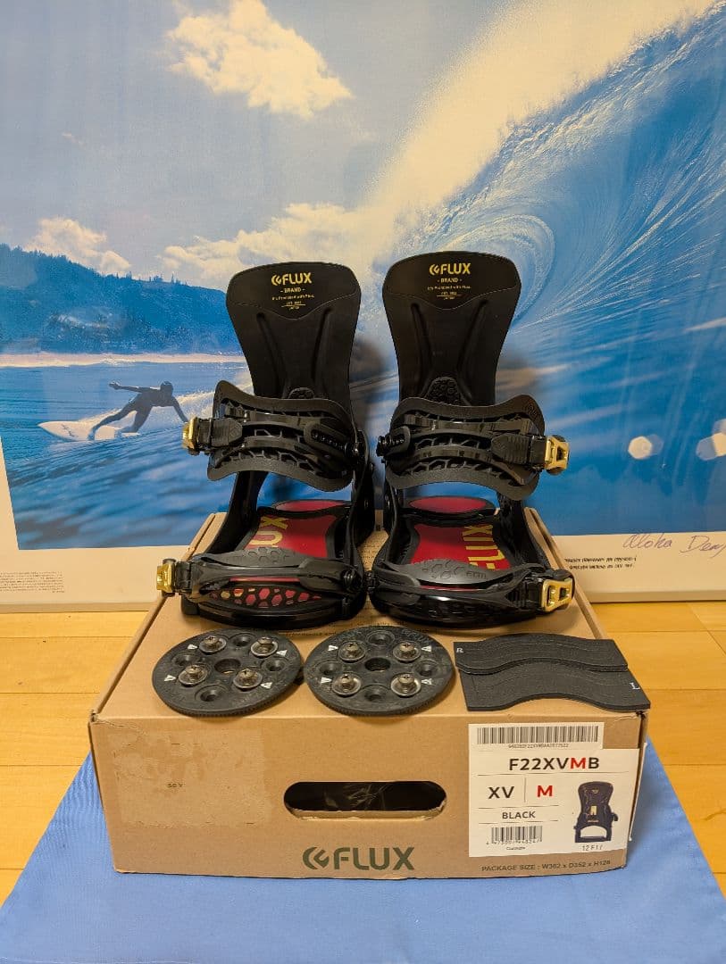 FLUX XV スノーボードビンディング M ブラック FLUX BINDINGS（フラックスバインディング） 25-26 FLUX ビンディング