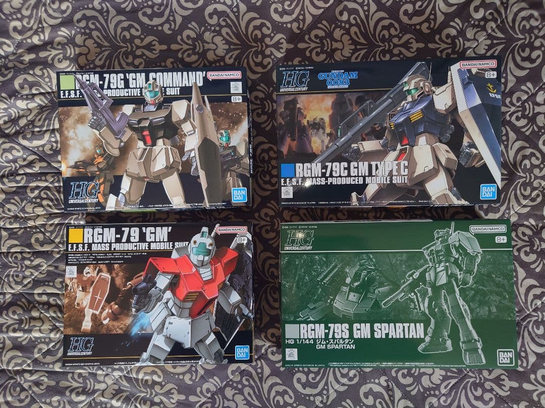 z*n様 HG ジム　ジム改　ジムコマンド　ジムスパルタン　四点セット　まとめ売 HGジム・スパルタンを製作！ ディテールの追加やモスグリーンの塗装で