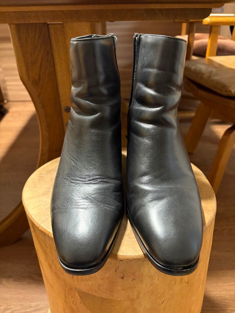 lui's ルイス ヒールブーツ サイドジップ レザー ブラック 黒 - メルカリ