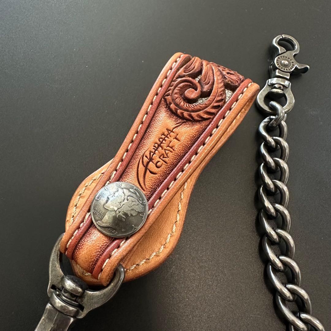 FUNNY 窪田クラフト ターコイズ カービングウォレット - メルカリ