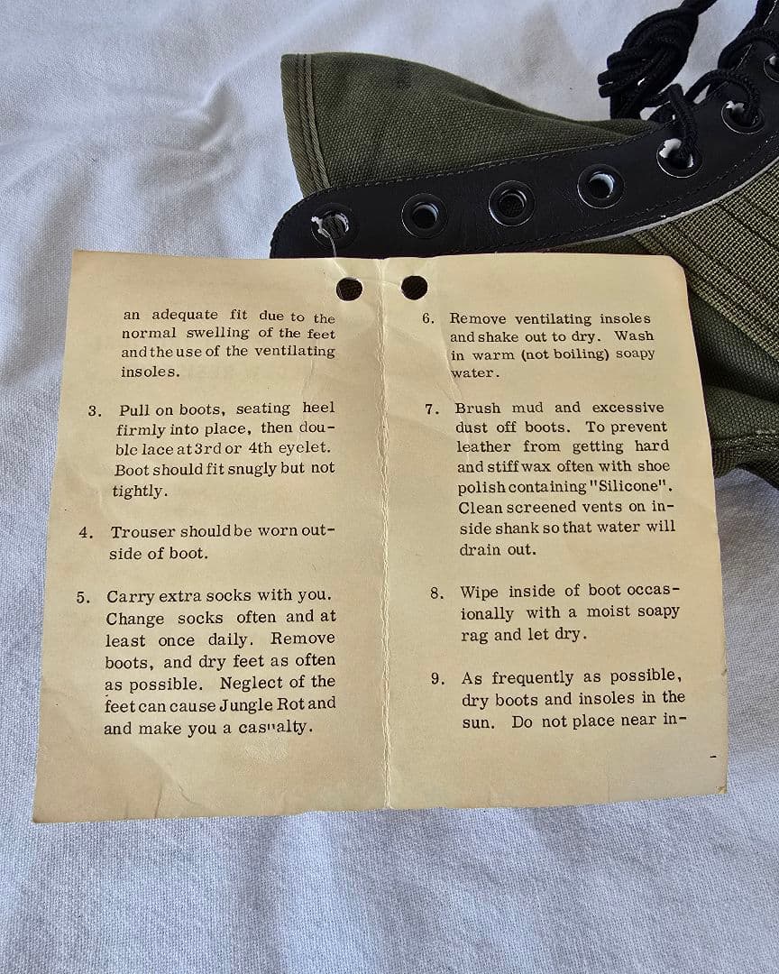 個人装備 U.S.NAVY 1966's TOROPICAL COMBAT BOOTS