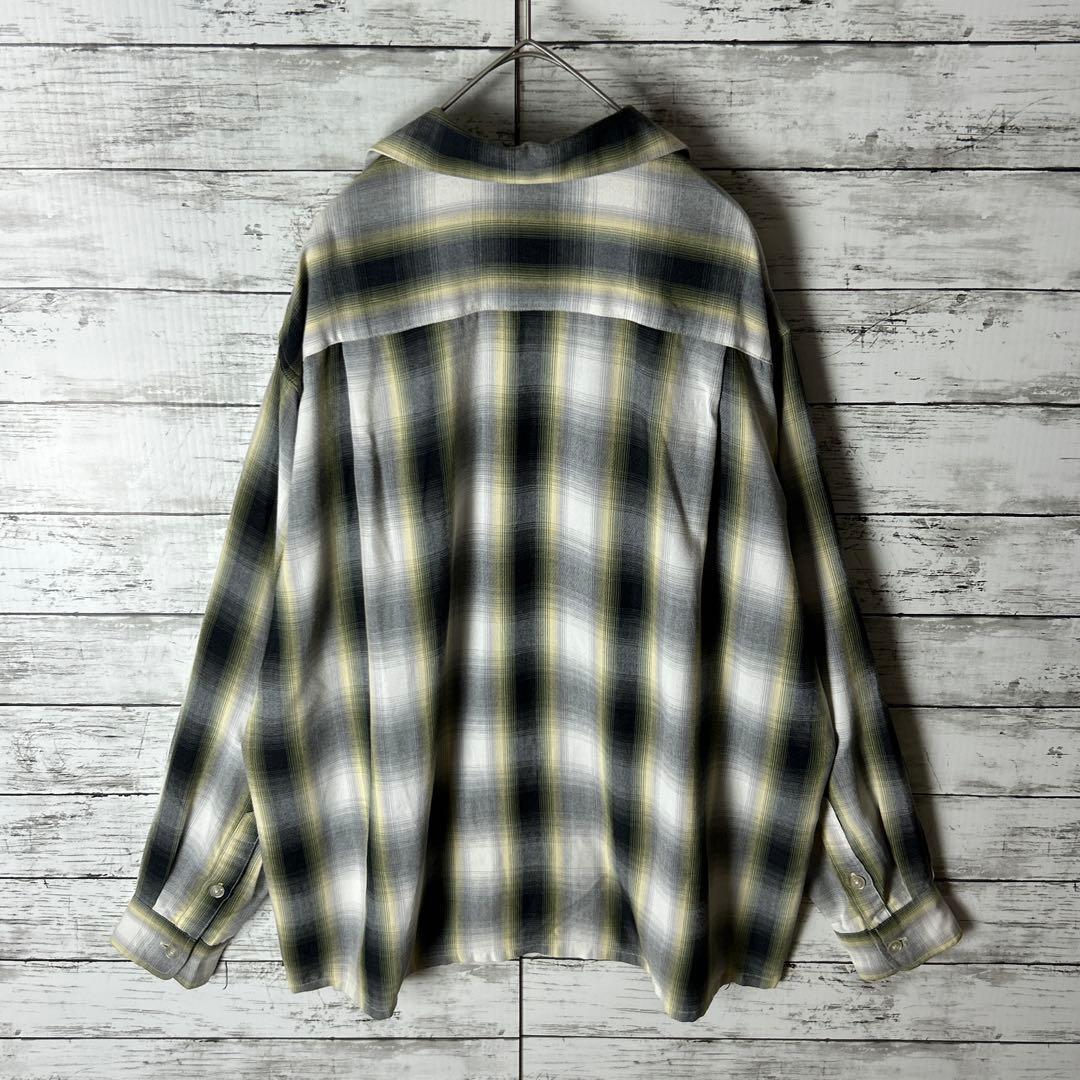 3485M【定番モデル】ワコマリア☆オンブレチェック柄 オープンカラー