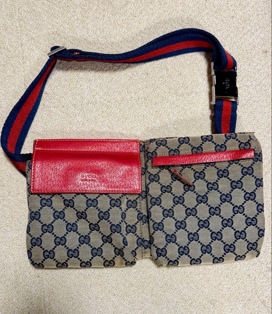 GUCCI グッチ ウエストバッグ GG (美品) グッチ GUCCI クーリエ ベルトバッグ ボディバッグ ウエスト