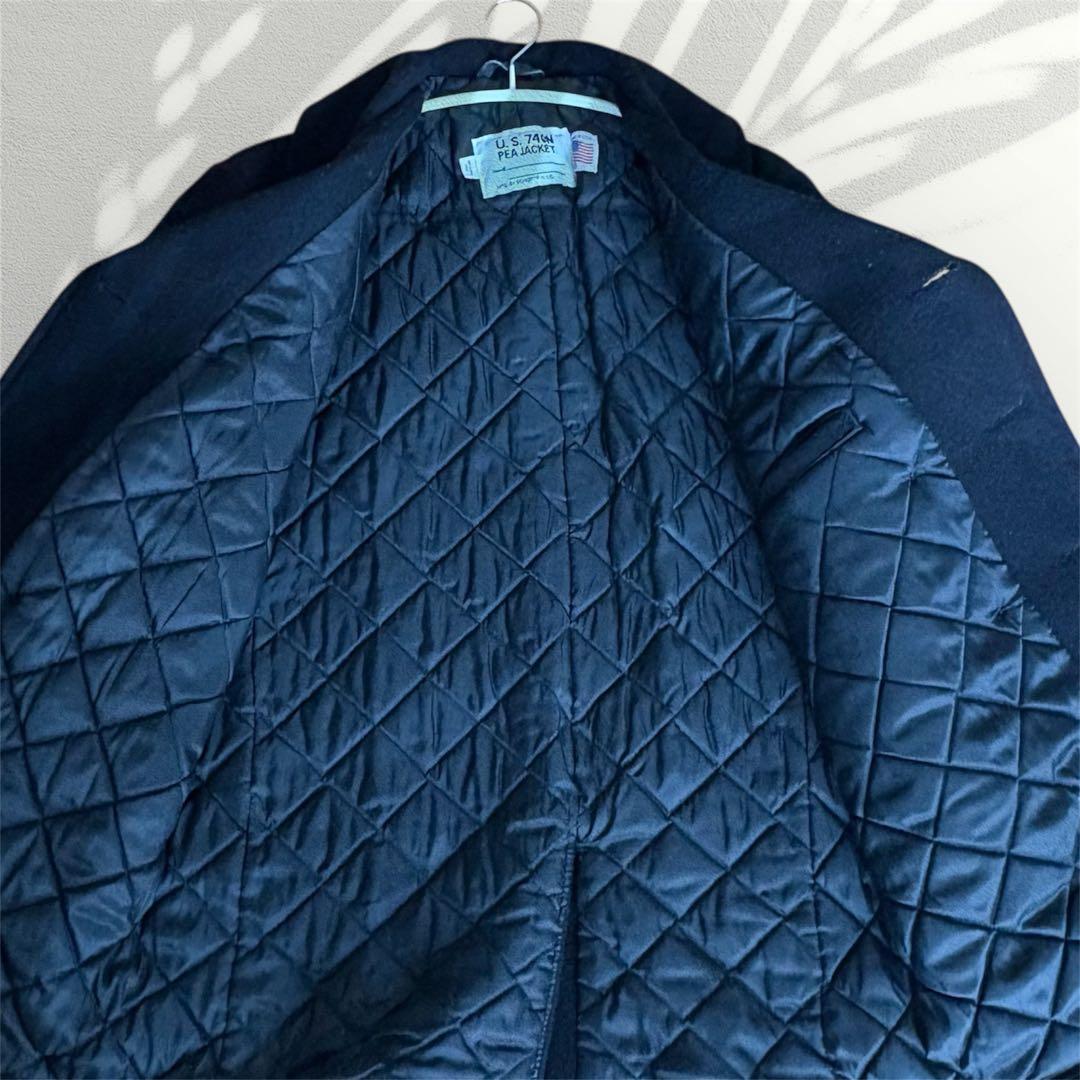 美品　人気商品　SCHOTT Pコート　ダブル　U.S.740N USA製 黒