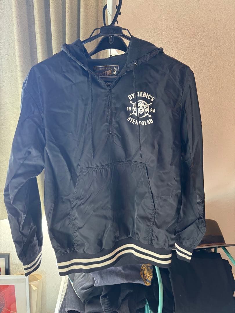 HYSTERIC GLAMOUR アノラックパーカー M 黒 プリント 日本製 - メルカリ