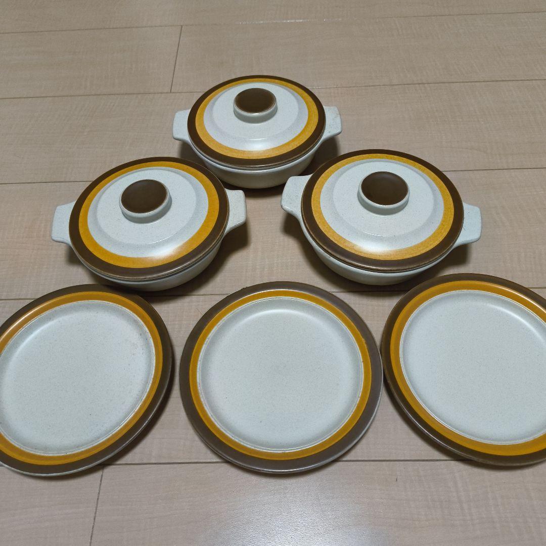 リンナイ KASUGA ストーンウェア オーブン専用 耐熱食器 昭和レトロ