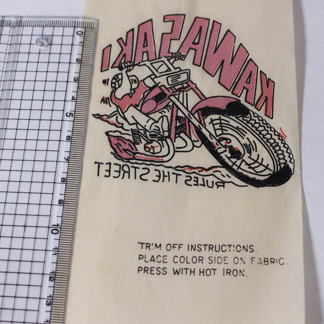 転写紙 転写シート バイク カワサキ バイク ヴィンテージ アイロン