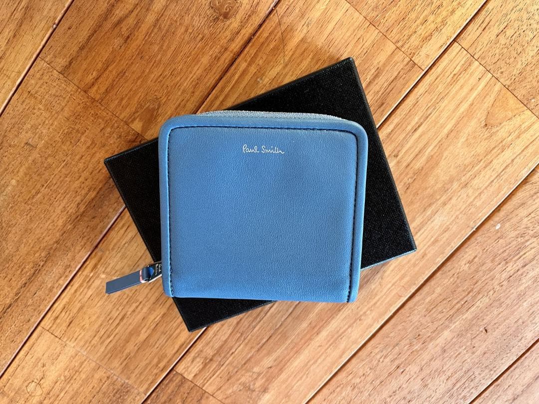 Paul Smith ポールスミス 二つ折り財布 水色 クロップドロゴ 2つ折り財布（サックスブルー） ｜ポール・スミス