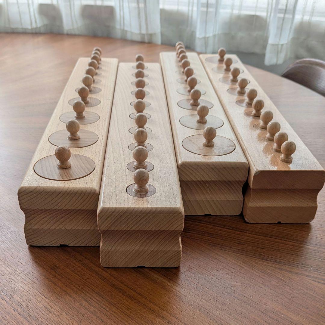 モンテッソーリ 教具 円柱差し 大 プロ シリンダーブロック モンテ