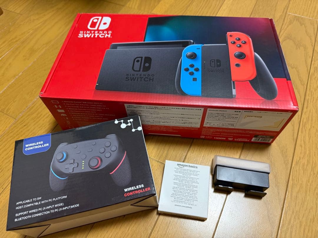 Nintendo Switch 本体 青/赤 Joy-Con付き　SD付き Amazon.co.jp: 【任天堂純正品】Joy-Con (L) ネオンレッド/ (R) ネオン
