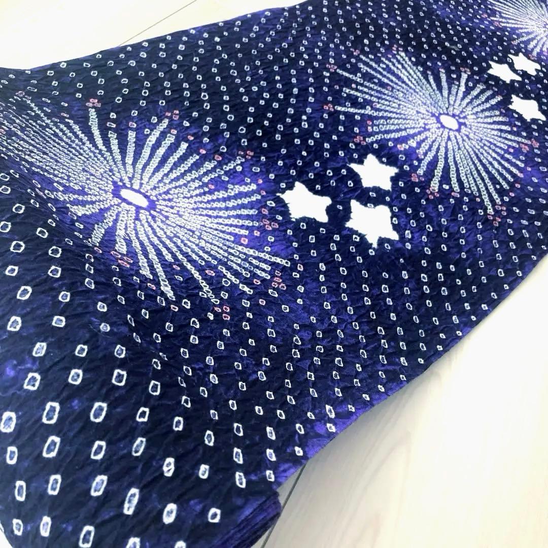 ちぃ 有松鳴海絞り　有松絞り浴衣　反物　湯のし済み　花火　No.2-150