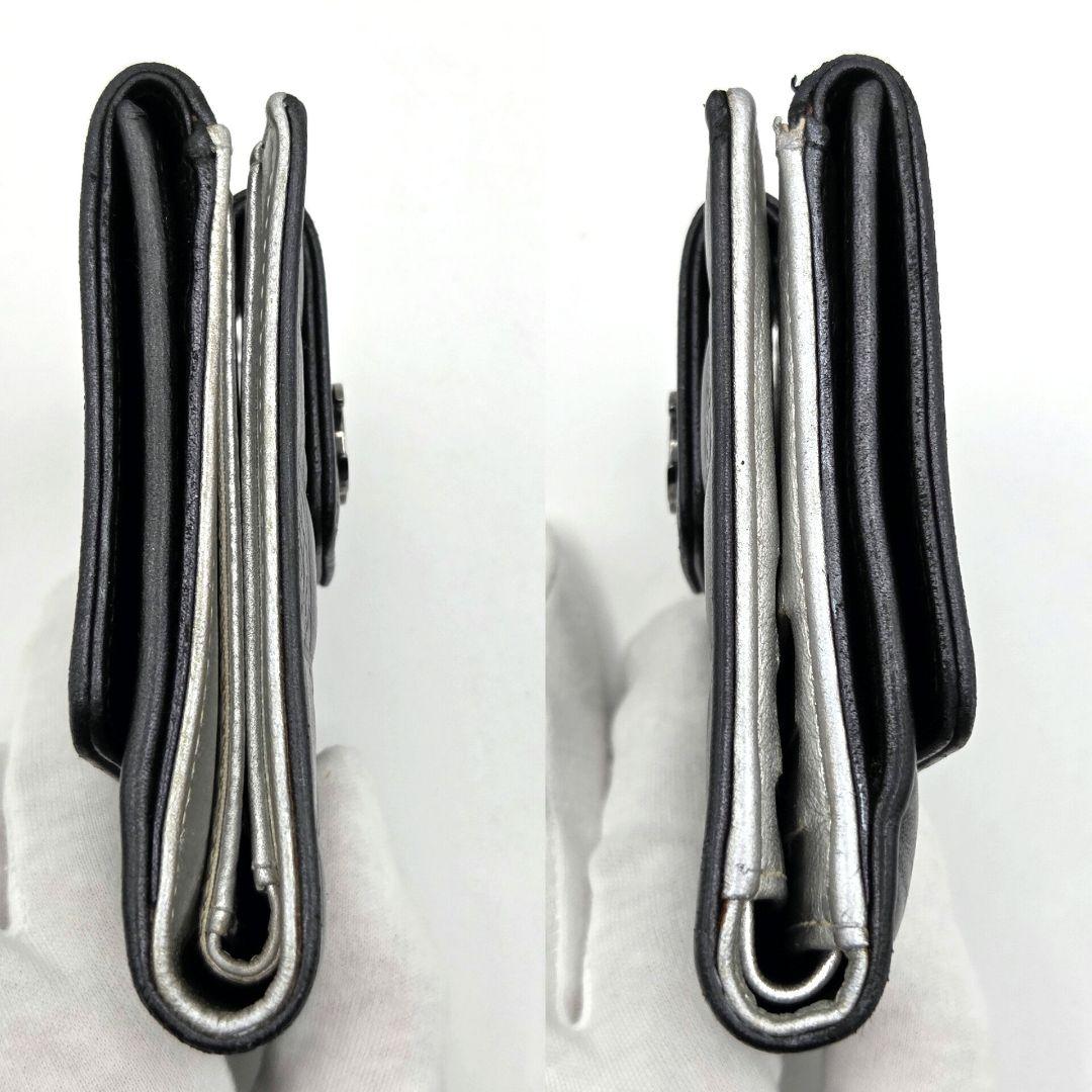 CHANEL アイコンライン 二つ折り財布 ココマーク カメリア バイカラー