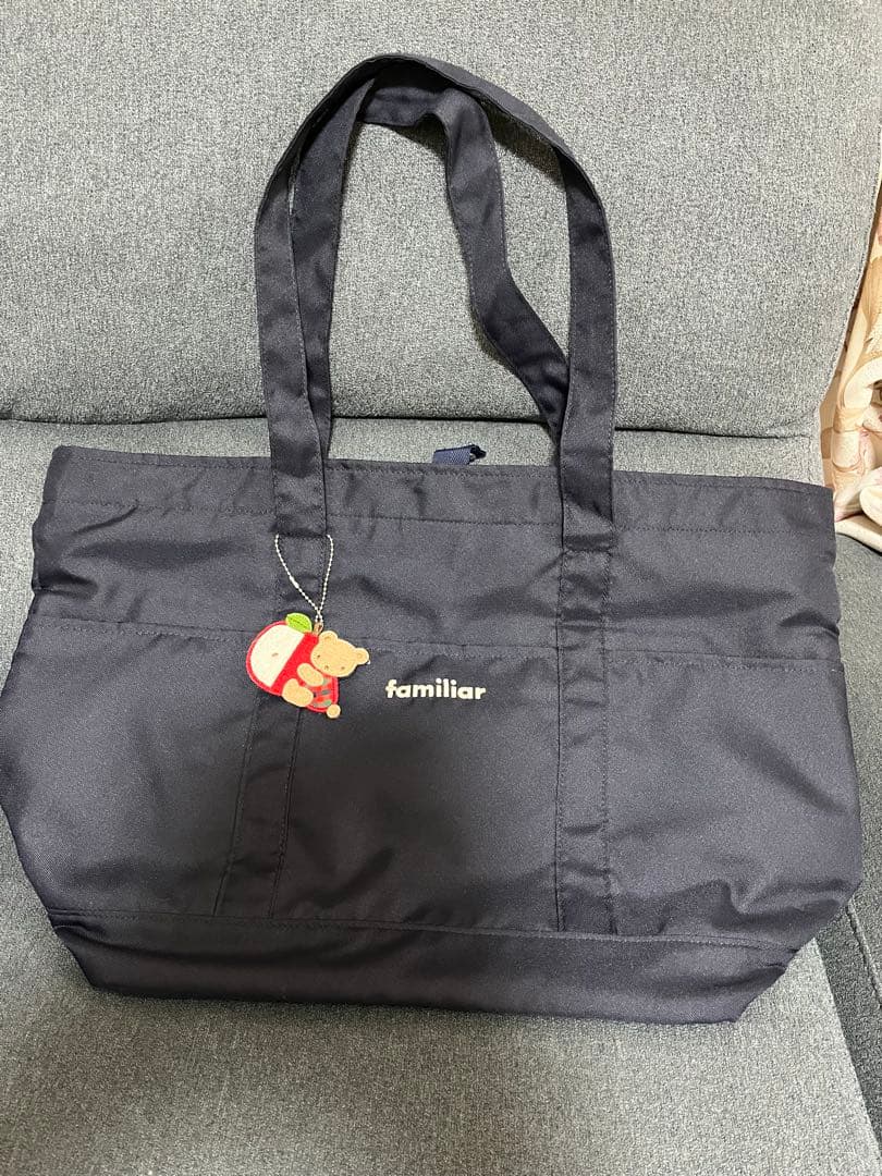 ファミリア マザーズバッグ チェック 赤 - メルカリ