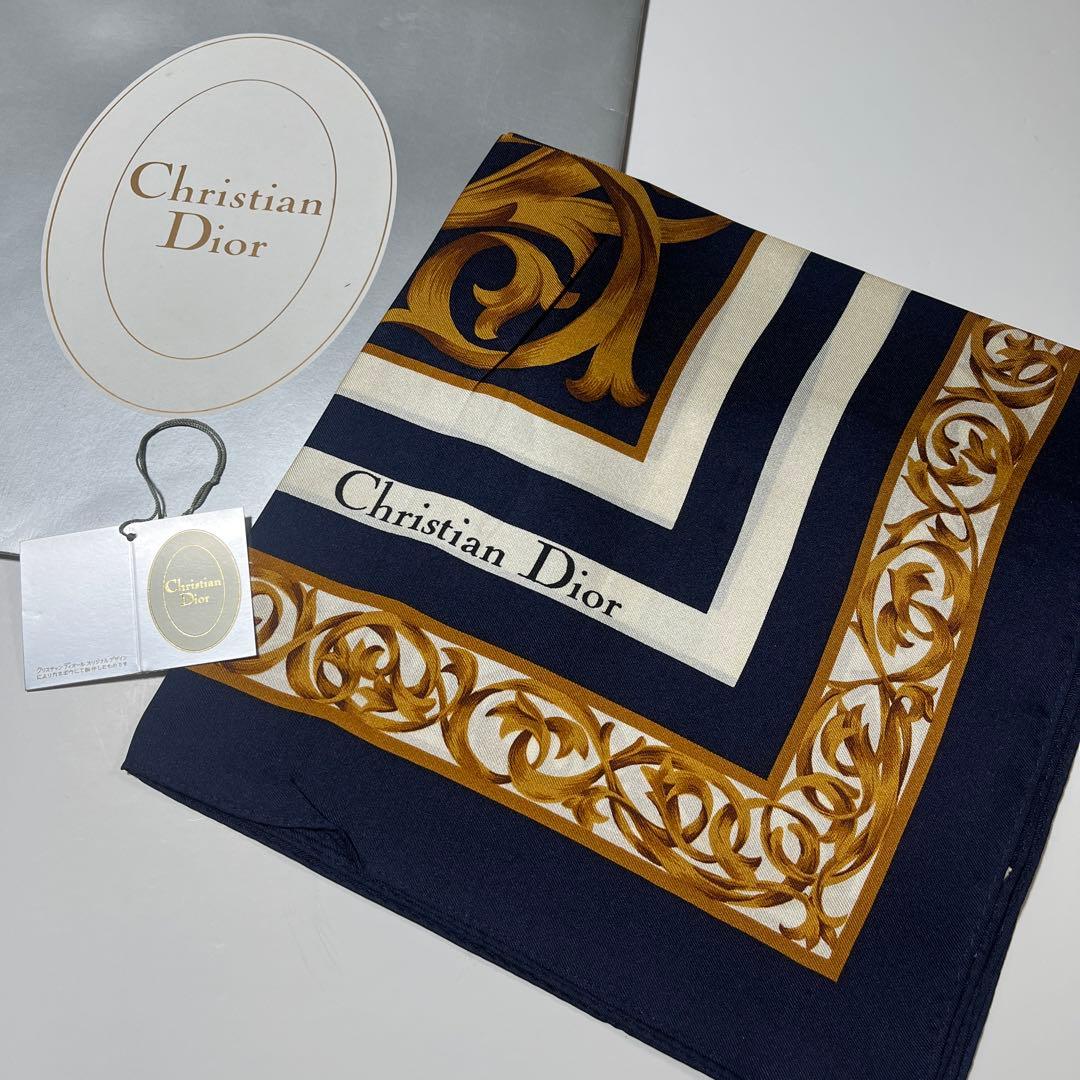 未使用②クリスチャンディオール スカーフ ハンカチ ヴィンテージ 昭和