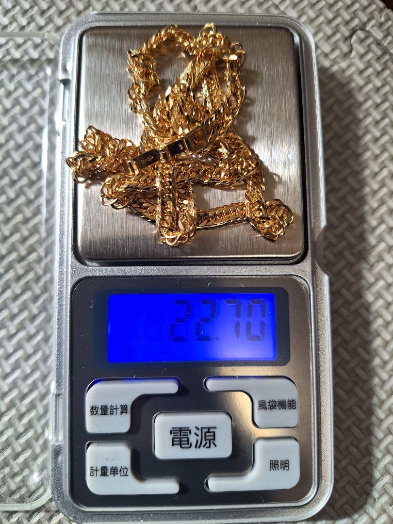 K18喜平ネックレス16面トリプルMカット　22.7g 45cm