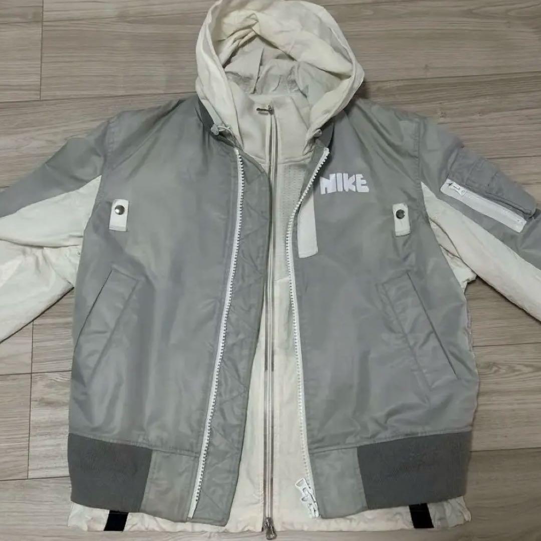 【格安】NIKE x sacai レイヤード ボンバージャケット サカイ sacai × ナイキ NIKE レイヤード ボンバージャケット ブルゾン
