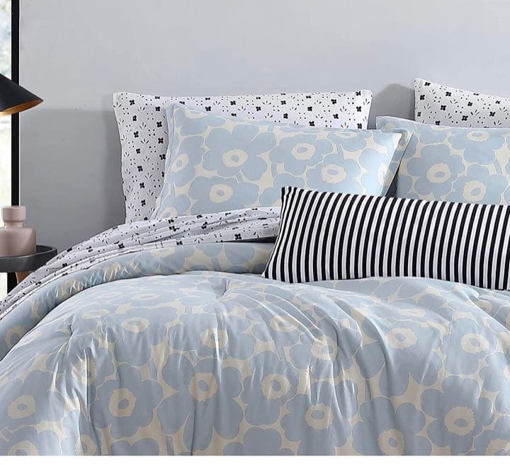 マリメッコ 布団カバー 枕カバー セット シングル twin ブルー - メルカリ