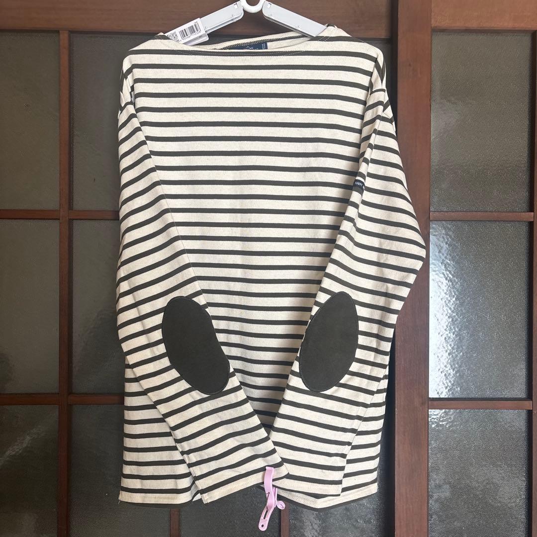 セントジェーム　ウエッソンT6 エルボーパッチ　キナリ×オリーブ Saint James セントジェームス OUESSANT ELBOW PATCH ウェッソン