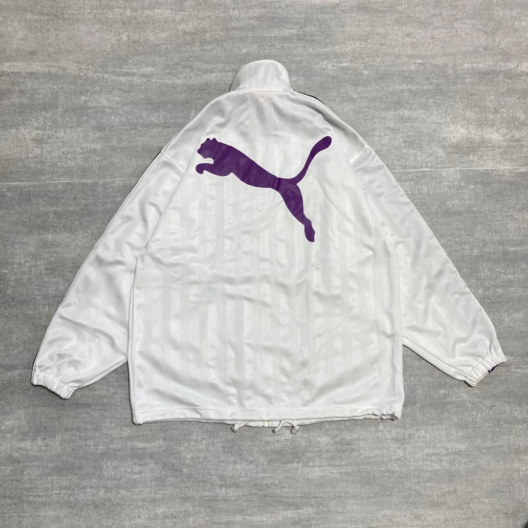 PUMAセットアップ ジャージ 刺繍ロゴ 白紫 SSサイズ - メルカリ