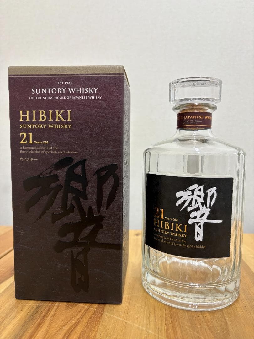 響21年(箱付)と 山崎18年(箱付)セット 空瓶 外箱 ウイスキー 700ml