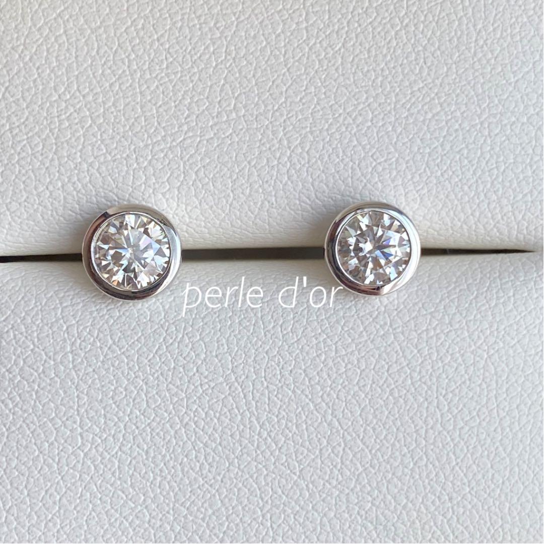 最高級モアッサナイト モアサナイト 人工ダイヤモンド ピアスバングル