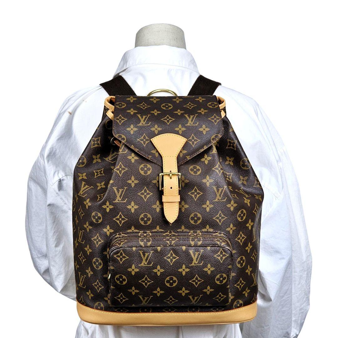 美品 ルイヴィトン モノグラム モンスリGM リュックサック バック